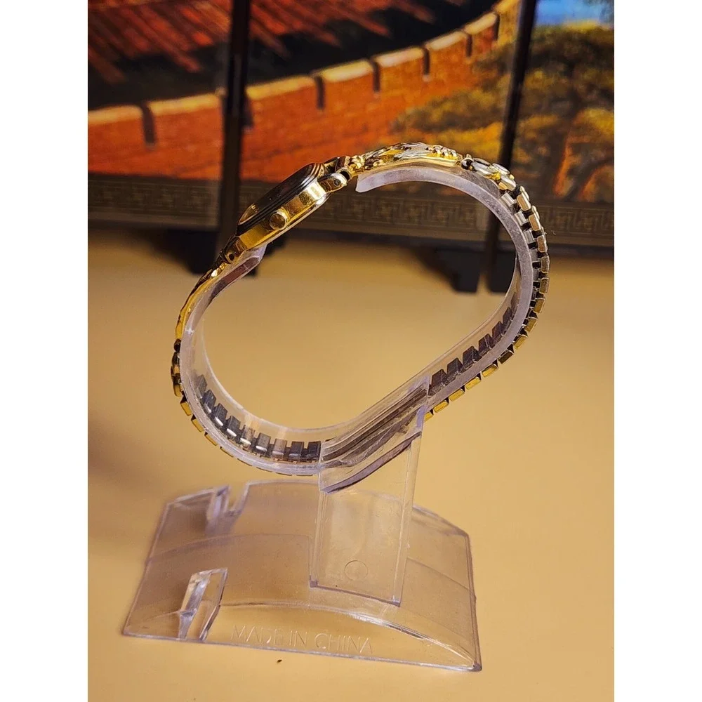 Vintage SEIKO Watch‎ STAMPER Signed 10k Black Hills Gold Women's 10K Yellow Gold